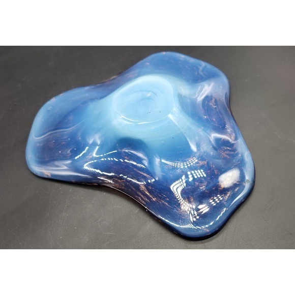 Beautiful Art‎ Glass Swirly Gold and deep purply Brown. - Picture 10 of 10